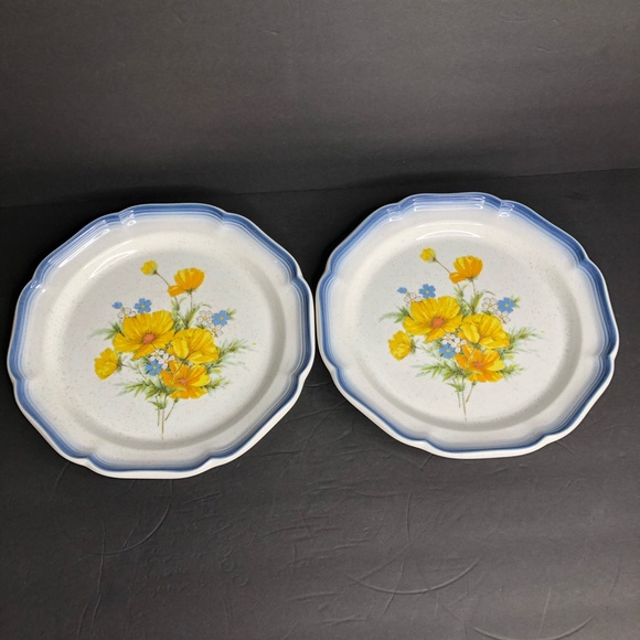 2 Mikasa Country Club Amy Dinner Plates in EUC - Picture 2 of 9